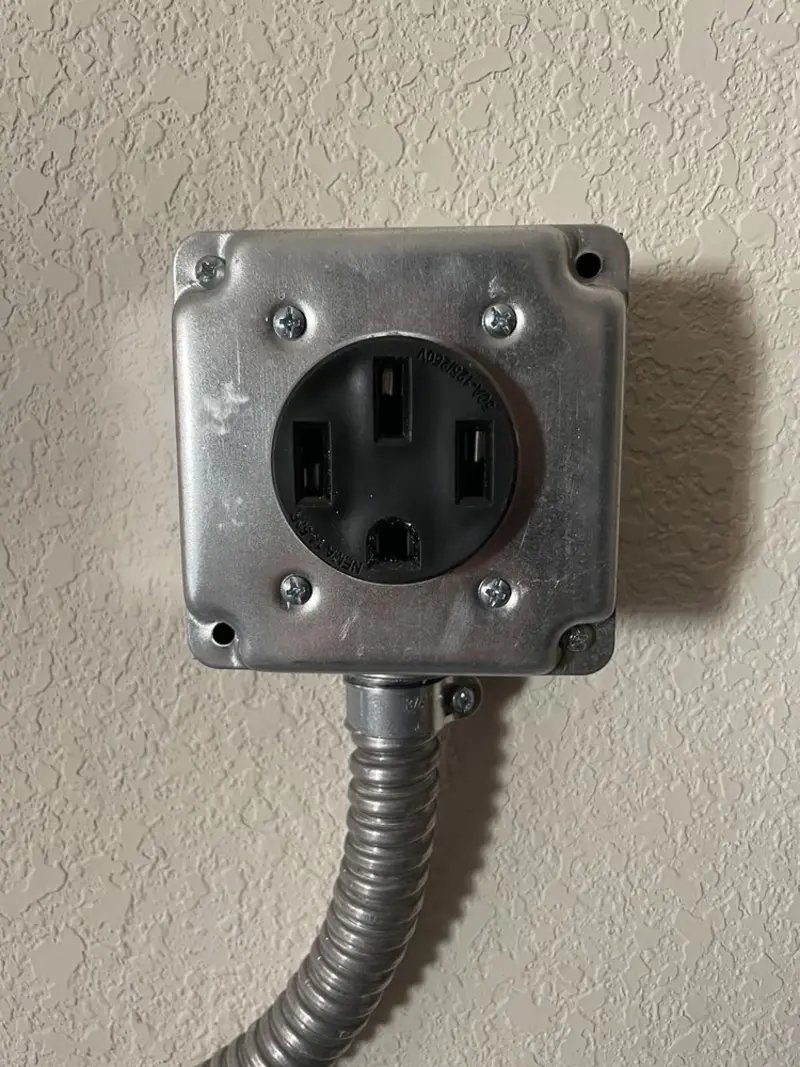 NEMA 14-50 outlet installed for Electrical Panel Upgrade in Wauna